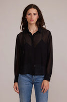 Lucy Paris Rana Embellished Button Down Style T2815-1 in Black; 