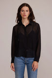 Lucy Paris Rana Embellished Button Down Style T2815-1 in Black; 