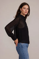 Lucy Paris Rana Embellished Button Down Style T2815-1 in Black; 