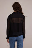 Lucy Paris Rana Embellished Button Down Style T2815-1 in Black; 