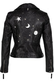 Mauritius Leather Noelia RF Leather Jacket in Black; 