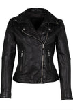 Mauritius Leather Noelia RF Leather Jacket in Black; 