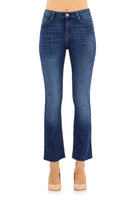 Morrison Denim The Satrlet Cropped Bootcut Style MD1998-BC260 in Night Moves;Dark Wash Cropped Bootcut Jeans;Dark Wash Mid RIse JEans; 