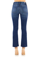 Morrison Denim The Satrlet Cropped Bootcut Style MD1998-BC260 in Night Moves;Dark Wash Cropped Bootcut Jeans;Dark Wash Mid RIse JEans; 