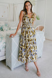 Omika Rosalita Maxi Dress Style 4LROS24LIAAR in Lia Artichoke;Guest Of Dress;Show Stopper Dress;Statement Dress; 