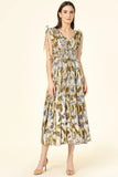 Omika Rosalita Maxi Dress Style 4LROS24LIAAR in Lia Artichoke;Guest Of Dress;Show Stopper Dress;Statement Dress; 