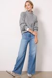 Paige Anessa 31" Wide Leg Jean style 1C77B61-B324 in Viva; Light Wash Raw Hem Wide Leg Spring Jeans