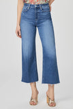 Paige Denim Anessa Raw Hem Jeans Style 6724F72-6044 in Rock Show Distressed;HIgh Waisted Wide Leg Jean;Relaxed Fit Wide Leg Jeans;Raw Hem Wide LEg JEans;Paige Wide LEg Jeans;Fall Wide Leg Jean; 