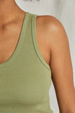 Perfect White Tee Clothing Blondie Tank Style T72-Blondie in Oil Green and in Mauve;New Perfect white tee seasonal colors; 