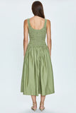 Pistola Alessia Smocked Drop Waist Vest STyle P00071135CP in Sage;green smocked waist Spring summer dress; 