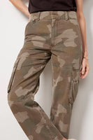 Pistola Denim Addie High Rise Cargo Trouser Style P00116526SL in Camo; CAmo Cargo Trouser PantFall Cargo Pant