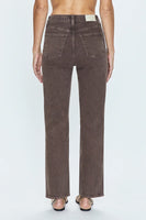 Pistola Denim Cassie High Rise Straight Style P00016322RC in Rich Cacao;Brown Jeans;Fall Brown Jeans;Straight Leg Jeans; 