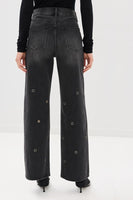 Pistola Denim Hendrix High Rise Baggy Style P00016910YY GLMOR in Glamour;Crystal Grommet Jeans; 