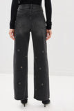 Pistola Denim Hendrix High Rise Baggy Style P00016910YY GLMOR in Glamour;Crystal Grommet Jeans; 