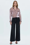 Pistola Denim Miranda Sheer Organza Shirt Style P00045162OS PKPLM;Sheer Button Down; 