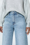 Pistola Denim Hendrix Lexi Mid Rise Bowed Straight Style P00016200RL SATLE in Satellite;Studded Jeans; 