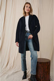 Rails CLothing Everest Coat Style 917-413-005 in Navy and 917-413-001 in Black; Timeless style; Long Wool Coat