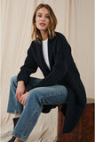 Rails CLothing Everest Coat Style 917-413-005 in Navy and 917-413-001 in Black; Timeless style; Long Wool Coat