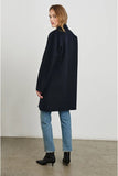 Rails CLothing Everest Coat Style 917-413-005 in Navy and 917-413-001 in Black; Timeless style; Long Wool Coat