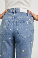 Rails Clothing 711A-219A-7857 in Indigo Floral; Floral Embroidered Jeans; 