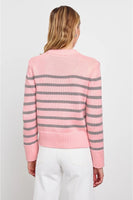 Rails Clothing Alise Sweater Style 849C-380C-7917 in Pink Heather Grey Stripe; Spring Transitional Sweater