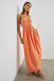 Rails Clothing Silvia Dress Style 520-177C-4239 in Papaya;Summer Dress;Rails Front Cut Out Dress; Strappy Summer Dress;