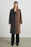 Rails LA Clothing Lore Coat Style 915A-427A-7554 in Charcoal and Mink;Color Block Fall Car Coat;Rails Fall Coat; 