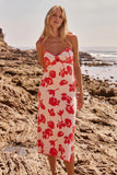 SAltwater Luxe Clothing Milley Midi Dress Style S3228-POP in Poppy; 