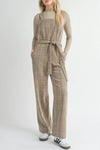 Sage the Label Harmony Herringbone Overall Style LG3918 in Brown Multi;Overall;Fall Overalls;Sage the Label Overall; 