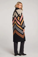 Saltwater Luxe Clothing Charo Sweater Style S3329-MUL in Multi Color;Long Sweater Cardigan;Fall Winter Sweater Cardigan; 