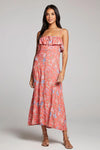 Saltwater Luxe Clothing Victorya Maxi Dress Style S3207-W614-Pop in Poppy Bloom