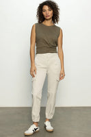 Sanctuary Clothing Rebel Pant Style CP0694NTO PMST in Pumice Stone; Cargo Jogger Pant; Cargo Utility Pant