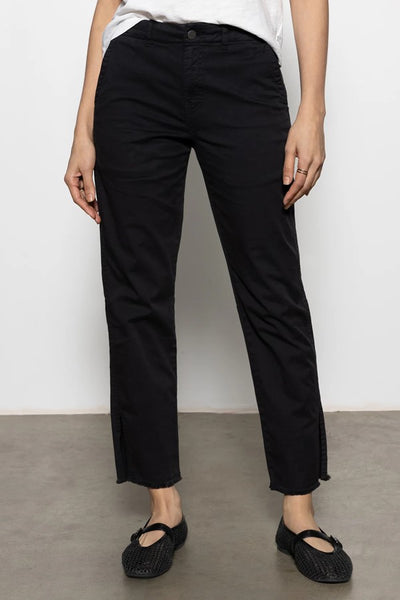 Sanctuary Clothing Trade Maker Pant Style CP1155CTO BLCK in Black; Cropped Split Hem Pant