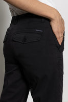 Sanctuary Clothing Trade Maker Pant Style CP1155CTO BLCK in Black; Cropped Split Hem Pant