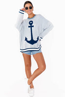 Show Me Your Mumu Adventure Sweater Style MM4-5777 AG05 in Anchor Graphic Knit; 