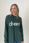 Six Fifty Clothing Cheers Hoodie Style SF1311 in Green;Green Hoodie;Green Holiday Cheers Hoodie; 