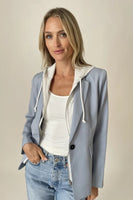 Six Fifty Clothing Drew Blazer Style SF8899 in Robins Egg Blue; 