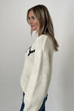 Six Fifty Clothing Merry Sweater Style SF0706 in Ivory; Festive Holiday Sweater