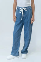 Six Fifty Clothing Wherever Denim Style SF1100 in Denim;Drawstring Waist Denim Pant; 