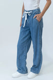 Six Fifty Clothing Wherever Denim Style SF1100 in Denim;Drawstring Waist Denim Pant; 