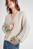 Splendid Clothing Margo Cardigan Style RF4K940 WDW in White Sand Dew;Chunky Knit Cardigan; 