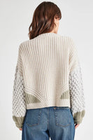 Splendid Clothing Margo Cardigan Style RF4K940 WDW in White Sand Dew;Chunky Knit Cardigan; 