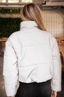 Steve Madden Apparel Polar Jacket Style BO300782SLVR in Silver;Short Winter Puffer Jacket; 