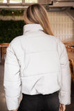 Steve Madden Apparel Polar Jacket Style BO300782SLVR in Silver;Short Winter Puffer Jacket; 