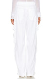 Steve Madden Duo Sequined Cargo Pant Style BN403761WHTE In White;White Sequined Pant; 