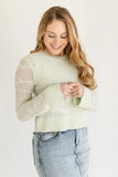 Steve Madden Yuki Sweater Style BO106539SEAM in Sea Mist; 