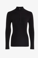 Varley Clothing Wilshire Mock Neck Knit Style VAR2332-BLCK in Black;Varley Clothing Demi 2.0 Half-Zip Knit Style VAR02331-BLCK in Black; 