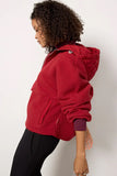 Varley Clothing Richfield Quilt Fleece Combo Style Var02215 in Red;Atheleisure Jacket; Red Fleece Jacket