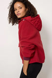 Varley Clothing Richfield Quilt Fleece Combo Style Var02215 in Red;Atheleisure Jacket; Red Fleece Jacket