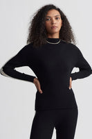 Varley Clothing Wilshire Mock Neck Knit Style VAR2332-BLCK in Black; 